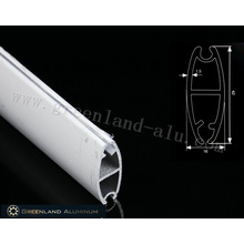 Oval Powder Coated White Aluminum Bottom Rail